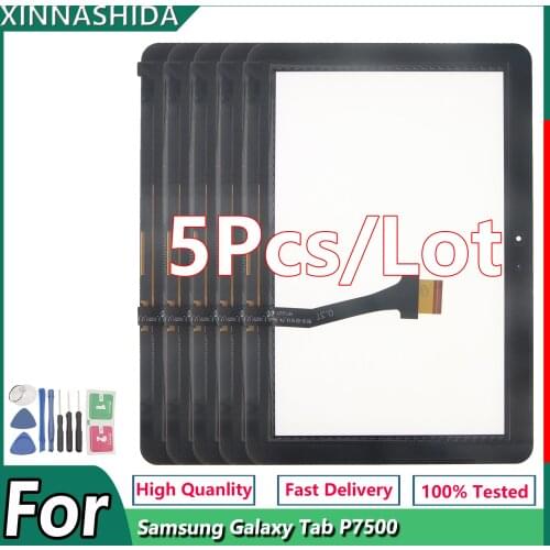 5pcs Tested Digitizer Touch Screen Glass Panel For Samsung Galaxy Tab 10.1 3G P7500 P7510 GT-P7500 P7510 P7501 Not LCD assembly