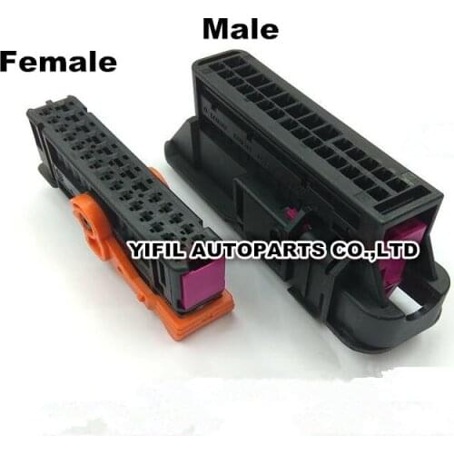 1sets 28 Pin/Way Female Male Security Guard Against Theft Defensive Alarm Anti Theft Connector Plug 1K0937702C 1K0937722D