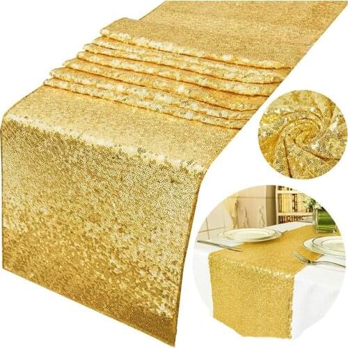 Shiny Rose Gold Sequined Tablecloth Wedding Banquet Event Banquet Polyester Tablecloth Home Wedding Banquet Table Decoration