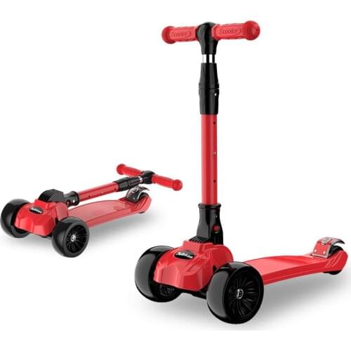 Kids Scooter Light Foldable Tricycle Scooter Adjustable Height Three-Wheels Skateboard 3 in 1 With Seat