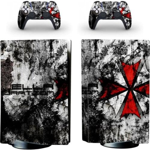 Umbrella PS5 Standard Disc Edition Skin Sticker Decal Cover for PlayStation 5 Console & Controller PS5 Skin Sticker Vinyl