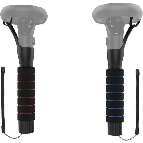 Dual Handles Extension Grips for Oculus Quest 2, Quest or Rift S VR Handles Game Controllers Playing Beat Saber Games