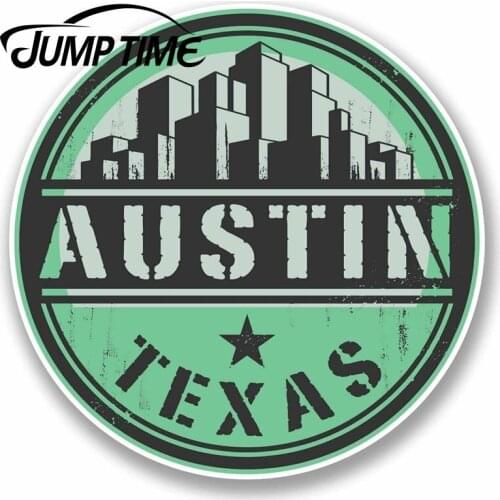 Jump Time for Austin Texas USA Vinyl Sticker Decal Laptop Car Travel Luggage Decal Rear Windshield Waterproof Car Accessories