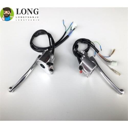 1pair 7/8"22mm Motorcycle Left Right Handle Switch Handlebar Lever Hand Clutch Lever Turn Signal Horn Switch Electric start