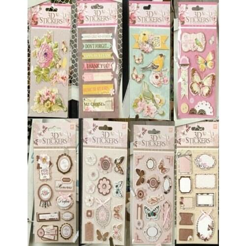 1pcs/lot Kawaii 3D DECO Garden flower Life series Stickers Diary Sticker Scrapbook Decoration Stationery Stickers