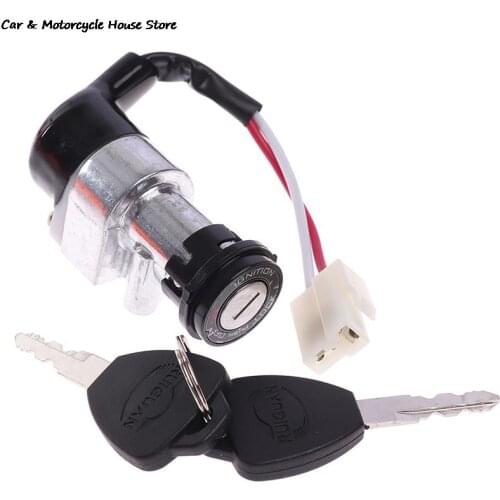 1PC High Performance Motorcycle Electric Bike Scooter E-bike Electric Lock Battery Chager Mini Lock With 2 Keys Universal