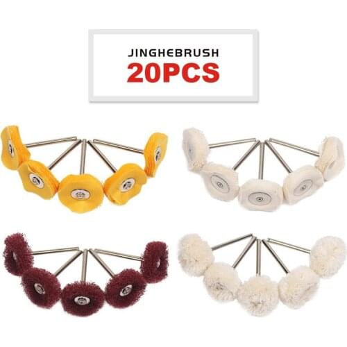 20 PCS T Type Polishing Cloth Wheel OD 25mm Colth Scouring Pad Wheel For Fine Polishing Support Customization Tools Accessories