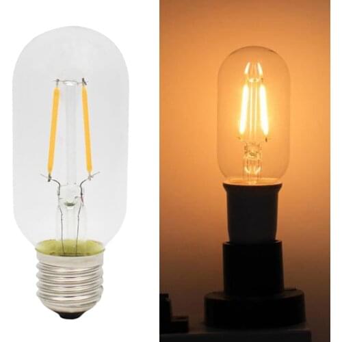 6xE27 Bulb Edison Vintage 2W Filamen LED T45 Bulb Retro Warm White 2300K Lamp Edison AC220V-ABUX