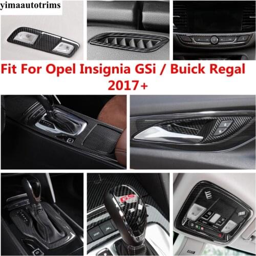 Carbon Fiber Accessories For Opel Insignia GSi / Buick Regal 2017- 2021 Reading Light Lamp Handle Bowl Air AC Vent Cover Trim