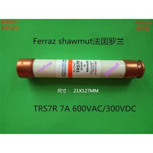 Free shipping 5pcs TRS7R Ferraz French Roland 21x127MM ceramic fuse fuse 7A 600VAC genuine