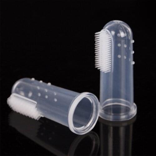 Copetsla 1PCS/4PCS/10PCS Pet Finger Toothbrush Teddy Dog Brush Bad Breath Tartar Teeth Tool Dog Cat Cleaning Supplies