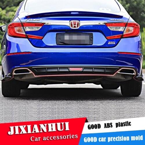For Accord Body kit spoiler 2017-2018 For HONDA Accord BC ABS Rear lip rear spoiler front Bumper Diffuser Bumpers Protector