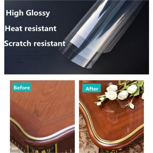 Sunice 4mi Transparent Furniture Protective film high glossy Self-adhesive Furniture Protective Film Tabletop Desktop Wrap Film