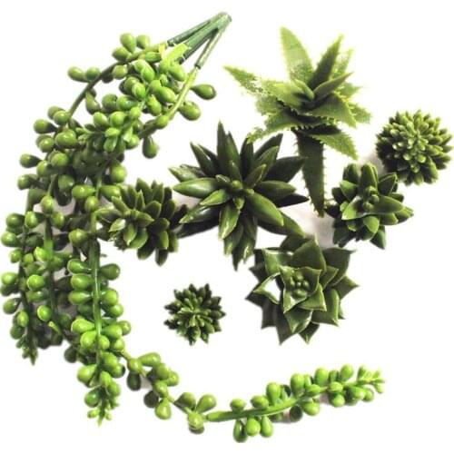 Artificial Succulent DIY Fake Aloe Realistic Mini Unpotted Succulent Artificial Plant Greeny Garden Balcony