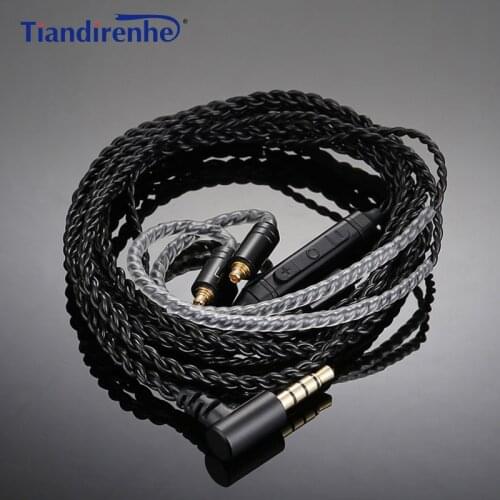 Earphone Cable MMCX for Shure SE215 SE535 for Sennheiser IE80 IE8 IE8I W4r TF10 A2DC IM50 Cks1100is Single Crystal Copper Cable