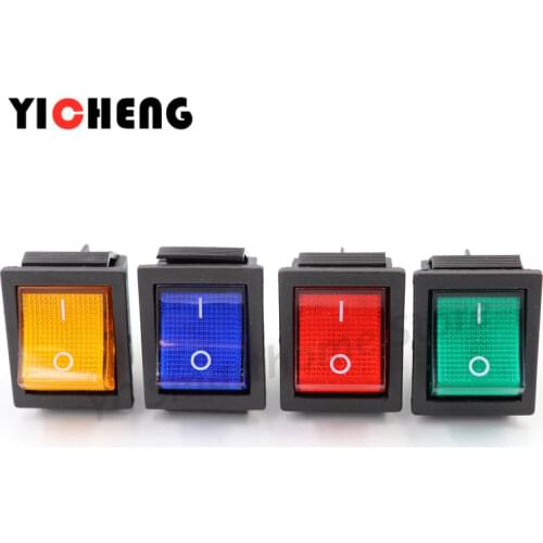 4Pcs 12V 220V switch KCD4 boat-shaped rocker power button 250V on-0ff With light Tumbler boat