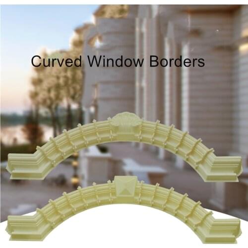 90cm /35.43in GRC Home Wall Decoration ABS Interlock Diamond &Flower Top Cement/ Concrete Cast in Place Window Border Arc Mold