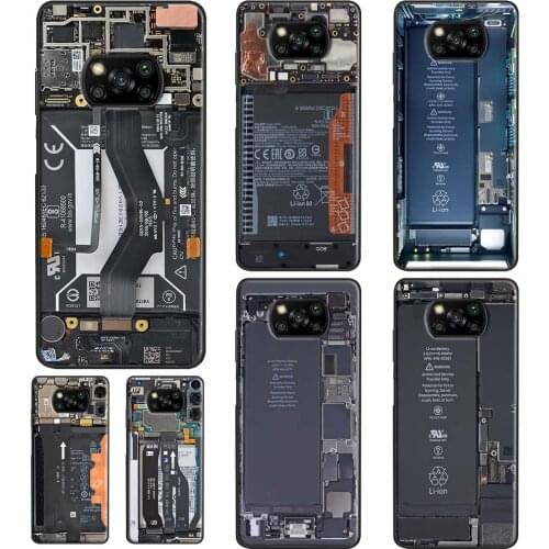 Motherboard Circuit Board For Xiaomi Mi 11 Lite 10T Pro Mi Note 10 Lite Mi 11 Ultra Phone Case For POCO X3 Pro F3 M3