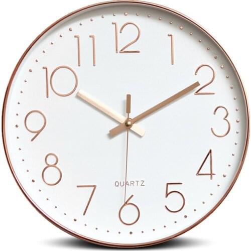 Minimalism Wall Clock Classic Nordic Thick Border Quiet Modern Design Hanging 3D Horloges Bedroom Living Room Study Home Decor