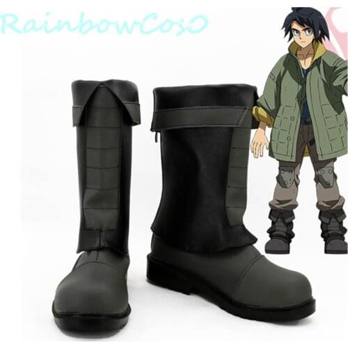 MOBILE SUIT GUNDAM Iron-Blooded Orphans Tekkadan Mikazuki Augus Cosplay Shoes Boots Christmas Game Anime Halloween