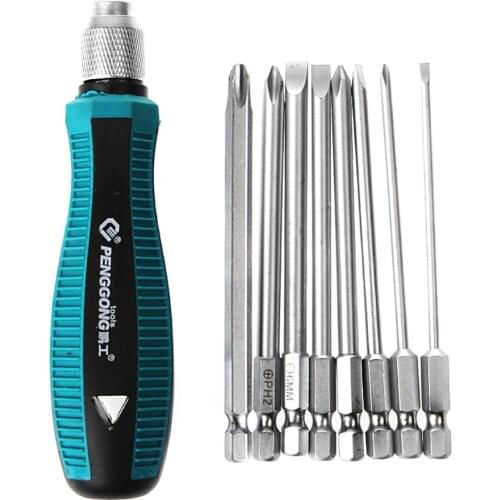 8 Magnetic Drill Bits + 1 Precision Screwdriver Torx Kit Set Repair Tools