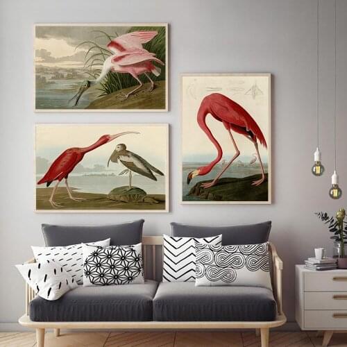 Vintage Coastal Bird Print Set of 3 Home Wall Art Print Decor Picture Poster No Frame Painting