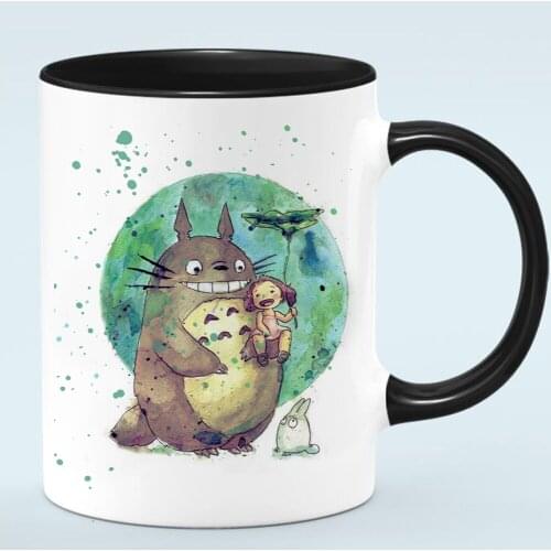New Pattern Totoro Lovers Mugs Cartoons Ceramic Creative Milk Tea Coffee Cup girl Friends Birthday Gifts