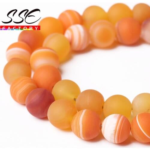 Wholesale Natural Peacock Orange Zircon Stripe Agates Round Loose Beads 4 6 8 10 12MM Pick Size For Jewelry Making 15" Strand M5