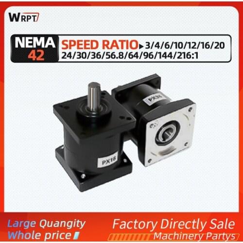 Planetary reducer 110 reduction ratio 3:1 6:1 10:1 24:1 36:1 64:1 96:1 216:1 can be equipped with step/servo/brushless motor