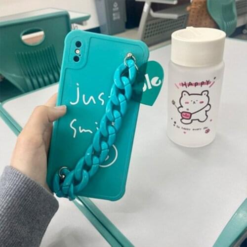 DIY Handmade Charm Bracelet Pendant Long Acrylic Chain Mobile Shell Decorative Bracelet Metal Silver Clasp Chain