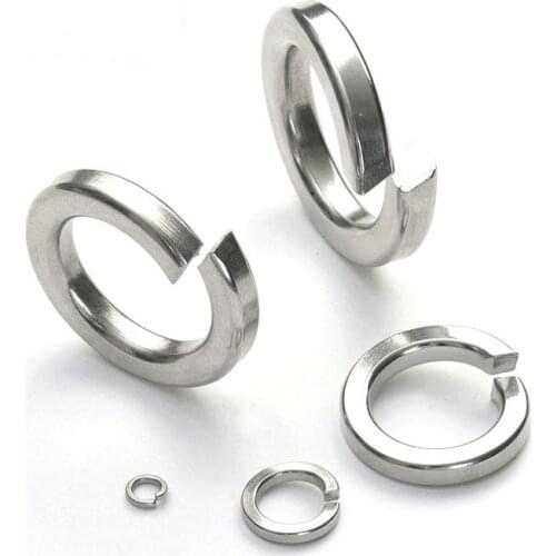 304 Stainless Steel Spring Split Lock Washer Elastic Gasket M1.6 M2 M2.5 M3 M4 M5 M6 M8 M10 M12 M16 M24 M27 M30 M33 M36