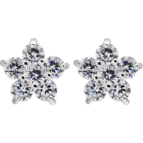 Simple and sweet fashionable plum blossom zircon earrings for girls/female friends cast jewelry ER-240