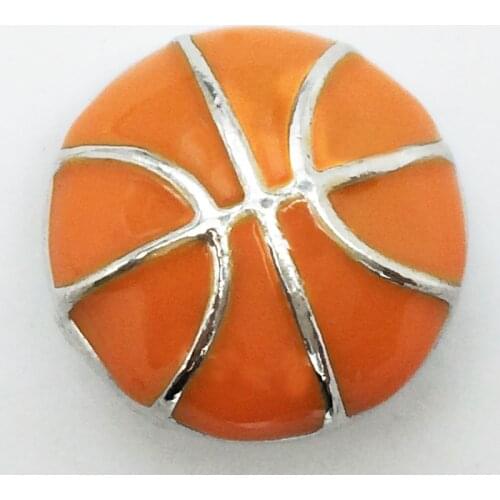 XH6105 basketball Metal Snap button Jewelry For Bracelet (fit 18mm 20mm Snap)