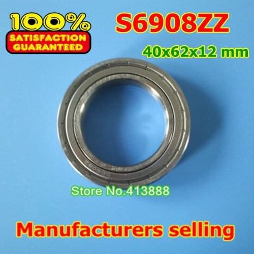 1pcs) SUS440C environmental corrosion resistant stainless steel deep groove ball bearings S6908ZZ 40*62*12 mm