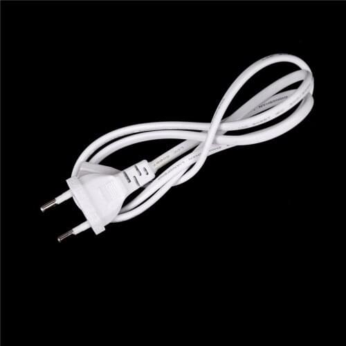2-prong Power Cord White 1Meter EU European Port AC Power Cord Cable Slim Power Cable For Most Printer Laptop Adapters