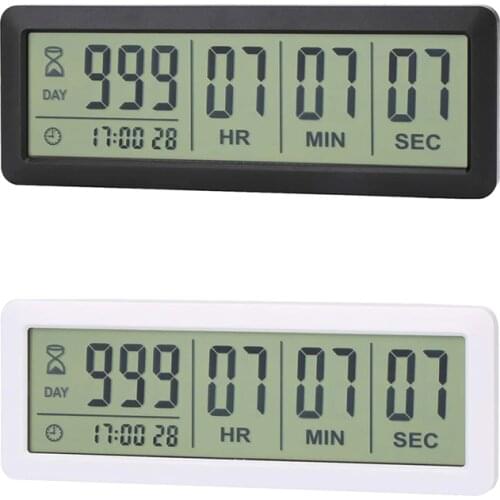 Big Digital Countdown Days Timer Clock - 999 Days Count Down Clock Timer for Graduation Lab Kitchen