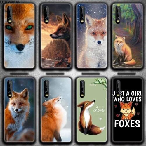 Animal cute fox Phone Case for Huawei P20 P30 P40 lite E Pro Mate 40 30 20 Pro P Smart 2020