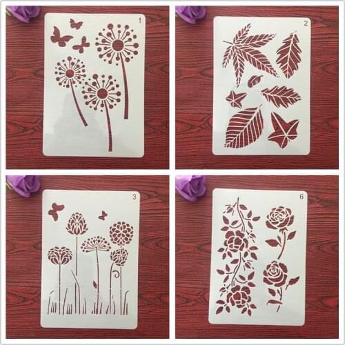 CraftArtGo DIY flower Stencils Painting Scrapbook Coloring Cake decorating sugar powder sieve printing mold printing table