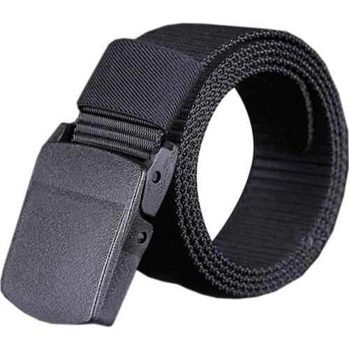 Wild Mens Canvas Belt Metal Free Plastic Automatic Buckle