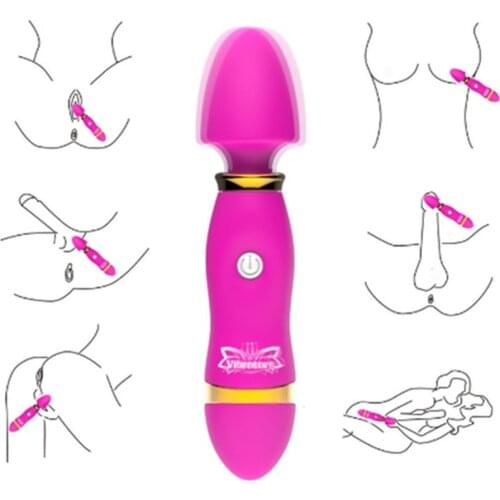 Dildo Vibrators AV Stick G Spot 12 Kinds Modes Clitoris Stimulator Mini Sex Toys For Woman