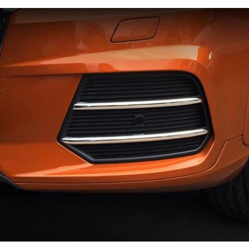 Chrome Styling Car Front Fog Lamp Decorative Trim Strip 4pcs For Audi Q3 2016 2017 Exterior Accessories Modified Stickers