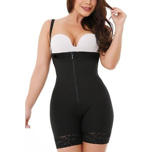 Women Thigh Slimmer High Waist Body Shaper Butt Lifter Firm Control Slimmer Shapewear Open Bust Tummy Control Faja Lace