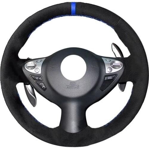 Alcantara Material Suede Leather Car Steering Wheel Cover for Infiniti FX35 37 50 Nissan Juke Maxima 2009-2014 Sentra 2016 2017