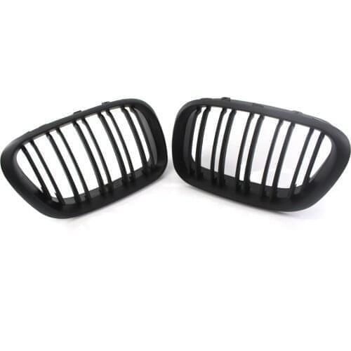 Matte Black Dual Slat Front Grille Fit for BMW X5 E53 2000-2003 Grill