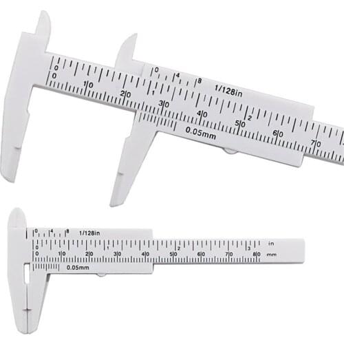 Mini Plastic Vernier Caliper Gauge Micrometer 80MM Mini Ruler Accurate Measurement Tools Standard Vernier Caliper