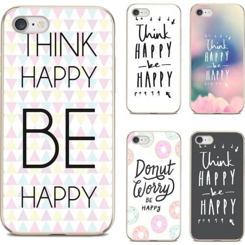 For Huawei P30 P40 P20 P7 P8 P9 P10 Lite Plus Pro 2015 2016 2017 Mini Soft Bag Case Think-happy-be-happy-Inspirational-Quote