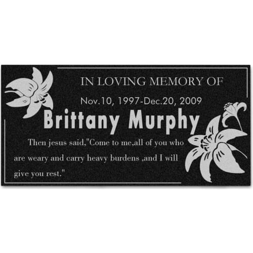 Natural Granite Pet Memorial Stone, Personalized Pet Gravestone Monument Marker, Pets Tombstone, 30X15CM