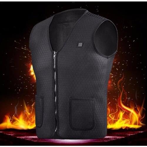 2018 New Heater Hunting Vest Heated Jacket Heating Winter Clothes Men Thermal Outdoor Sleeveless Vest Hiking Climbing Fishing