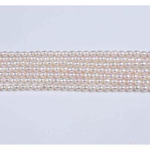 Wholesale 7-8mm Freshwater Rice Shape Pearl Natural Loose Pearl Strand