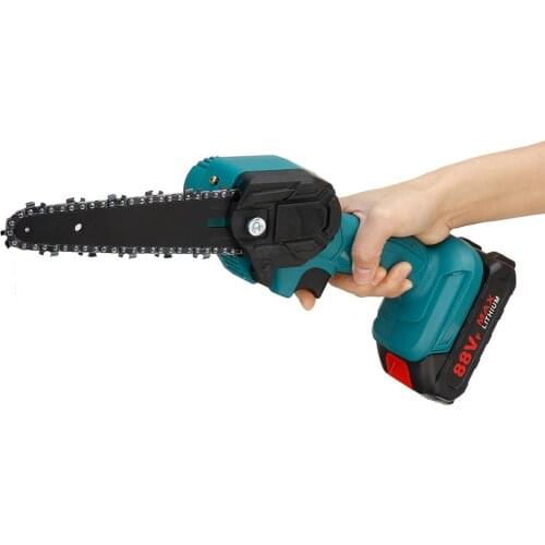 Handheld 6'' Electric Chain Saw Mini Cordless 88V Chain Wood Cutter Handy Saw Battery Operated Pruning Shears Wood Cutting